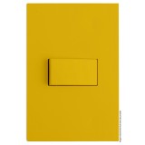 Conjunto Interruptor Simples Horizontal 4x2 - RECTA MOSTARDA SATIN FOSCO